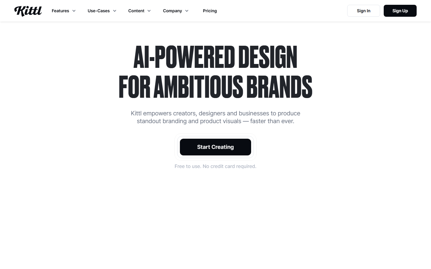 Kittl product interface