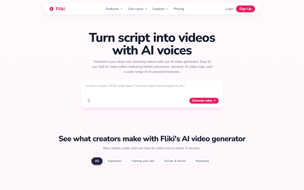 Fliki screenshot