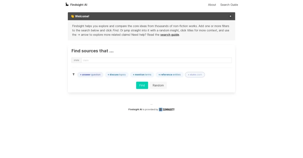 Findsight screenshot