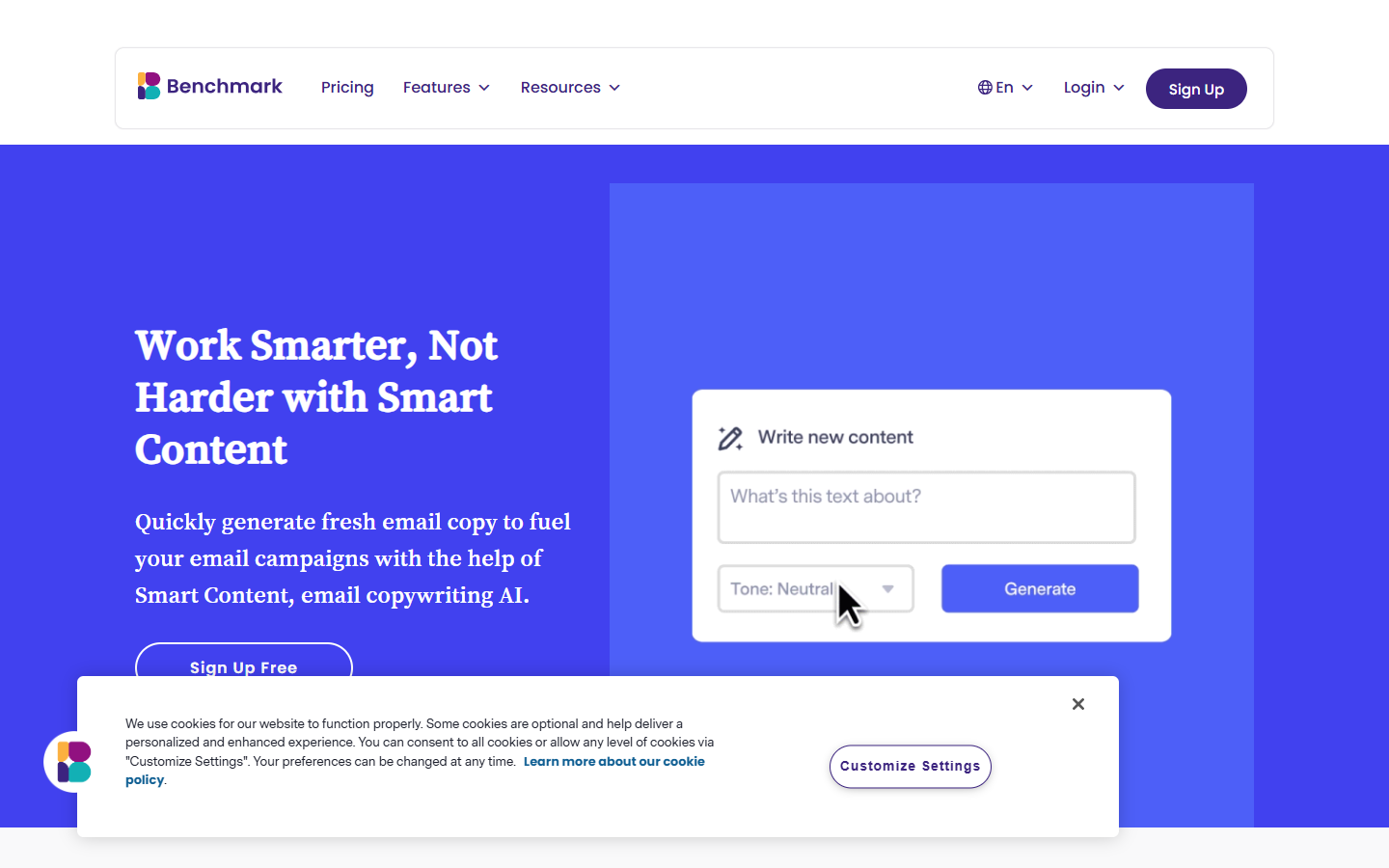 Benchmark Email AI