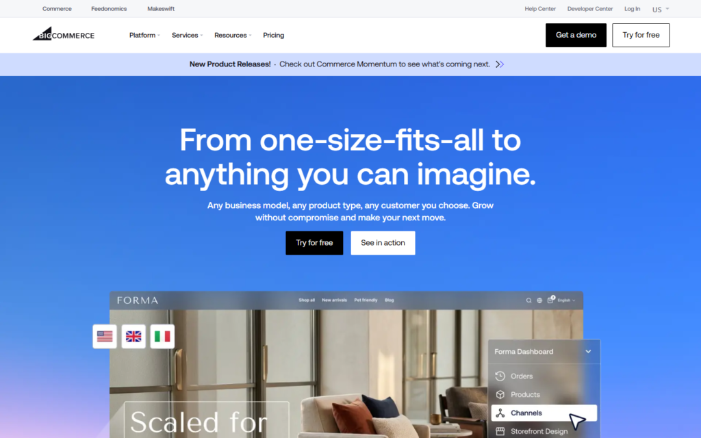 BigCommerce AI screenshot