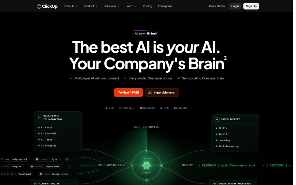 ClickUp Brain screenshot