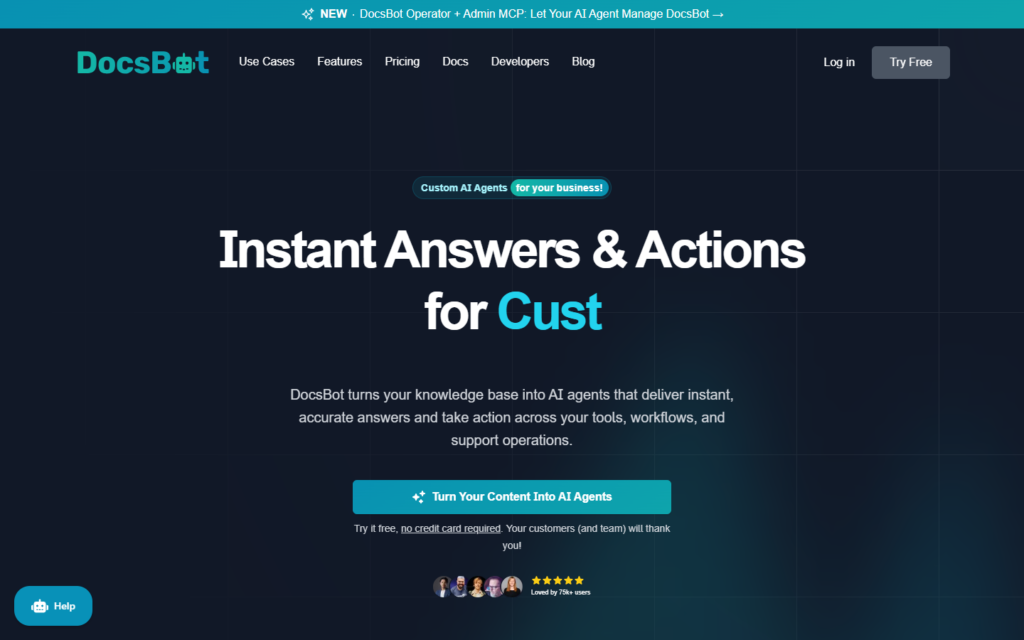 DocsBot AI screenshot