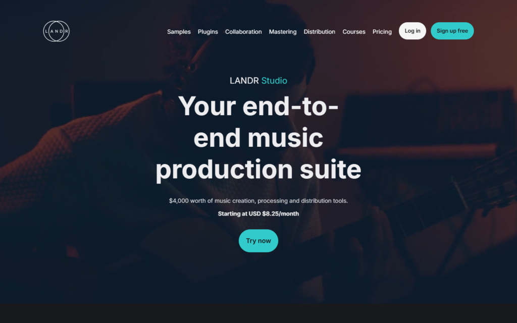 LANDR screenshot