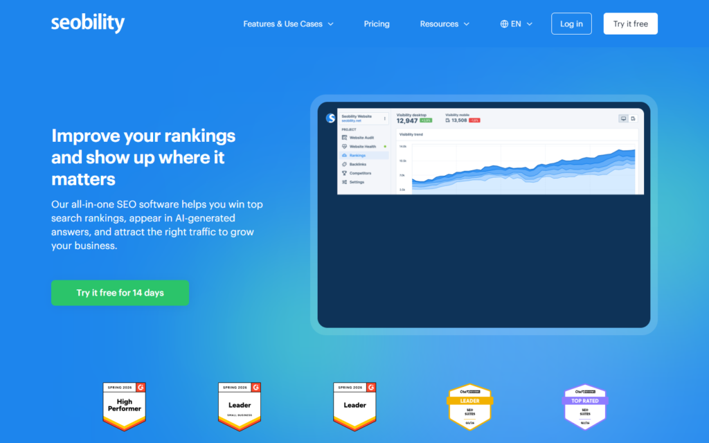 SEObility AI screenshot