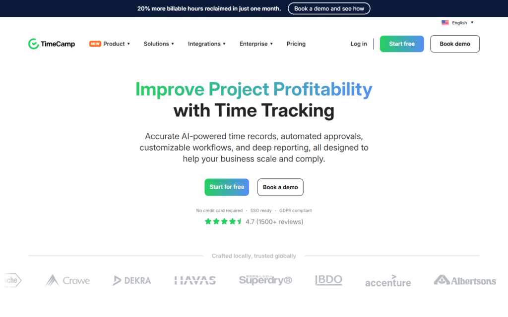 TimeCamp AI screenshot