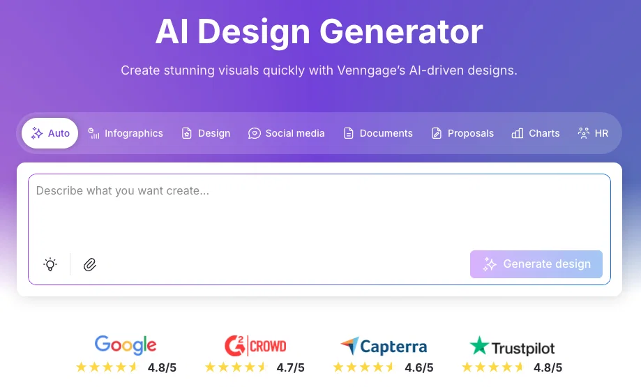 Venngage AI Infographic Generator
