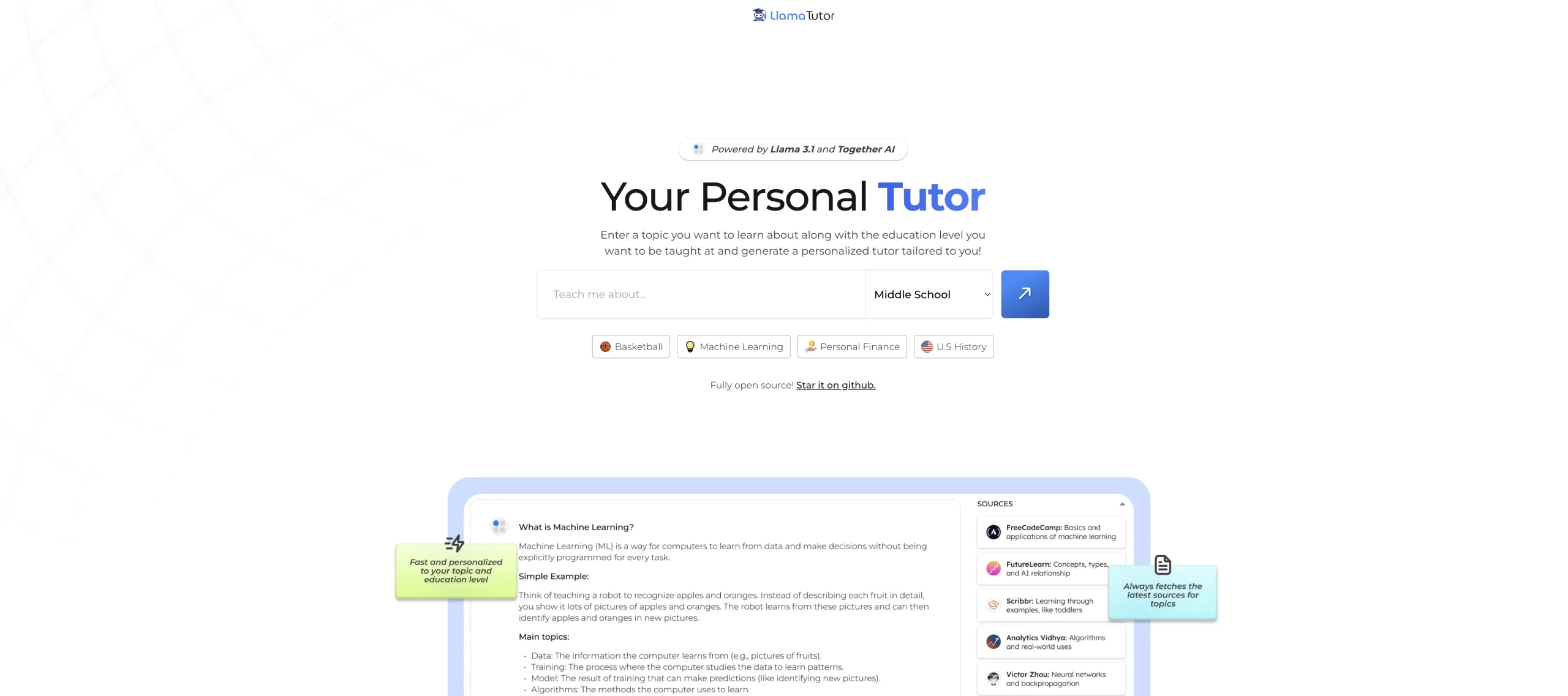 Llama Tutor