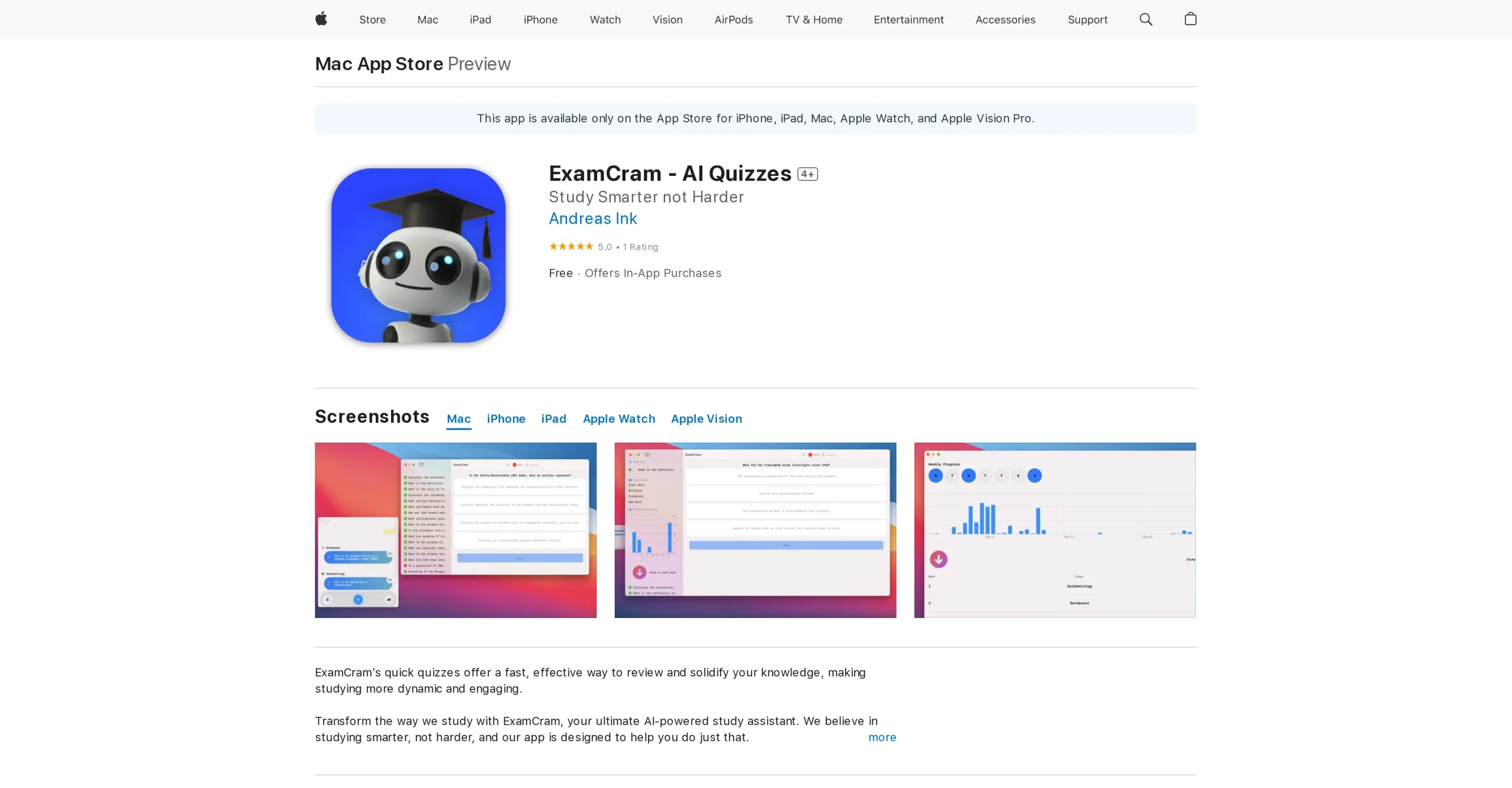 ExamCram – AI Quizzes