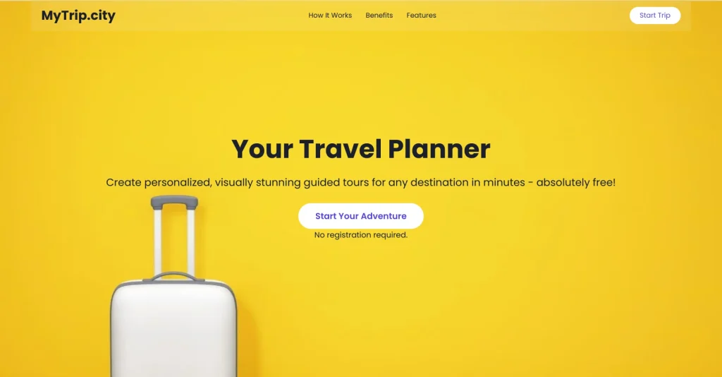 MyTrip.city screenshot