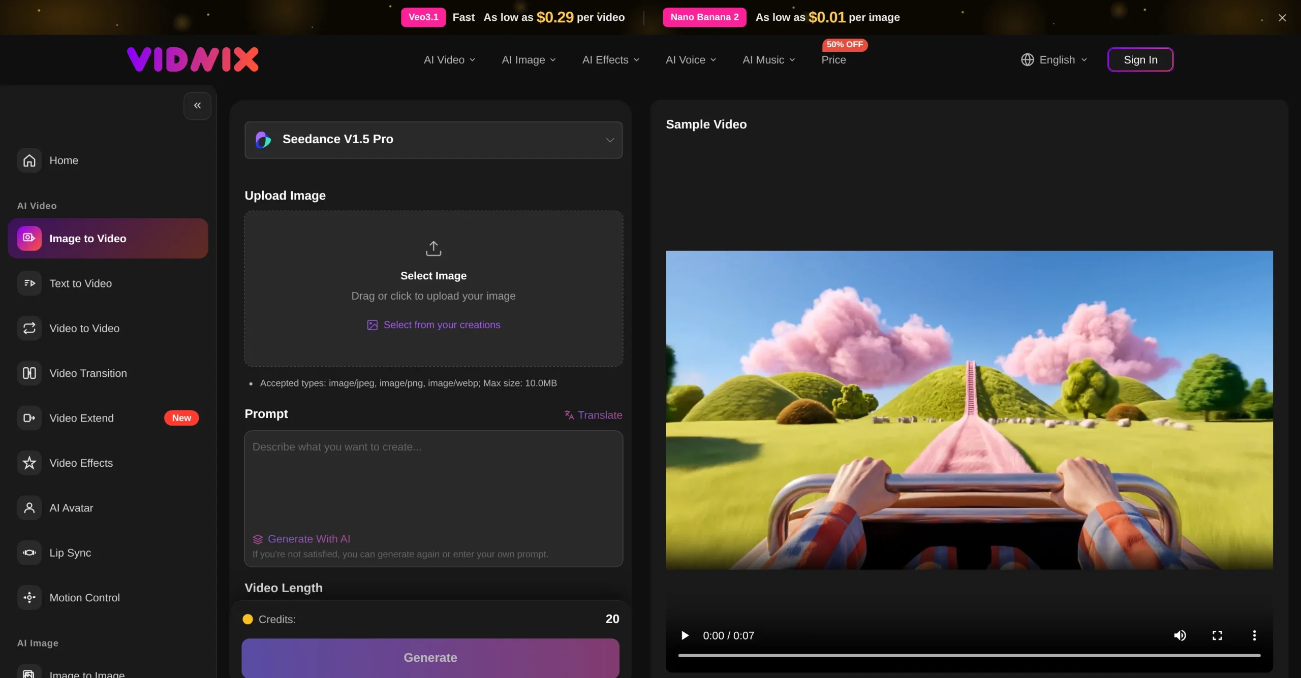 Vidnix | AI Image to Video Generator