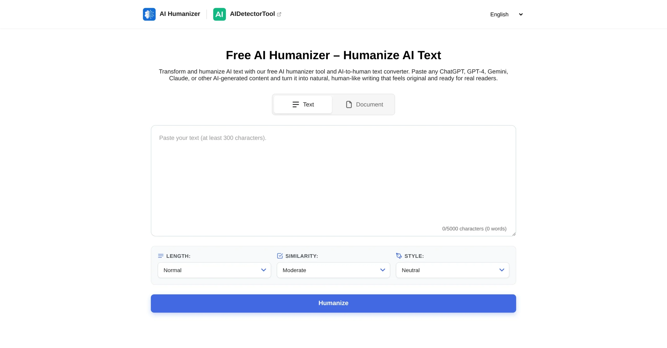 AI Humanizer Tool