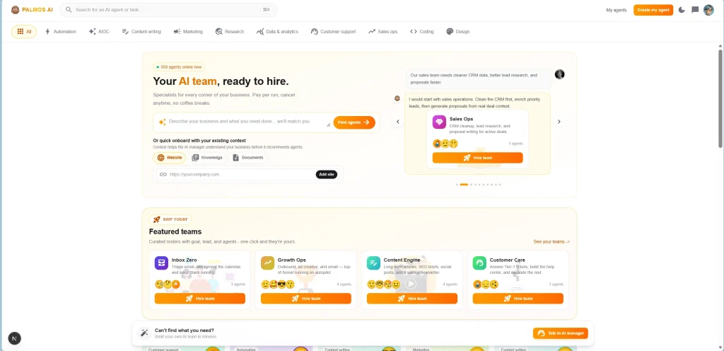 Palmos AI screenshot
