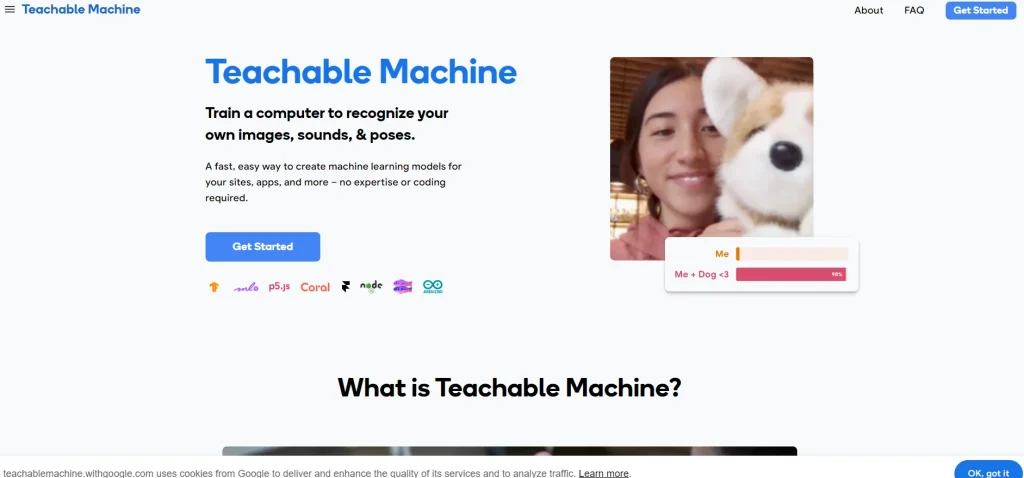 Teachable Machine screenshot