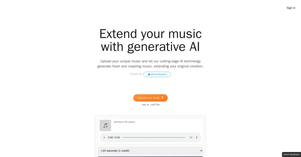 Extend music screenshot