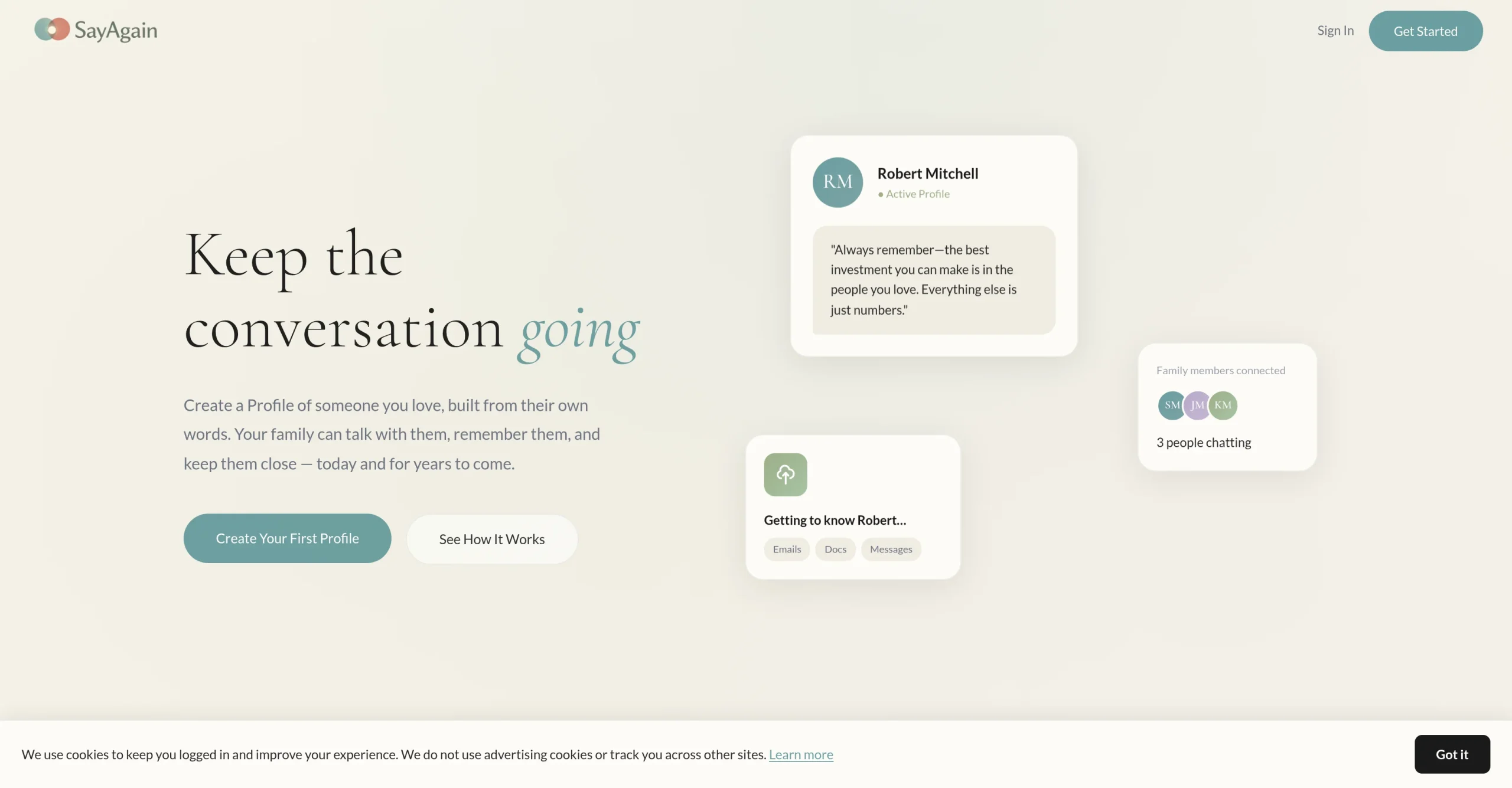 SayAgain – AI Avatars of Loved Ones