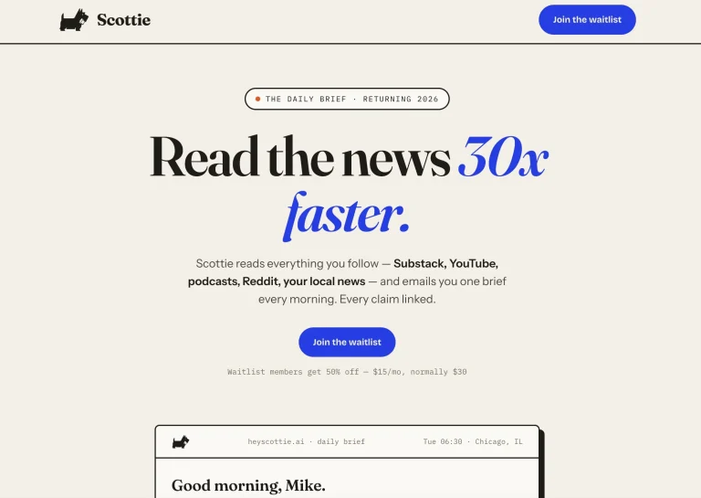 Scottie — Read Less, Know More