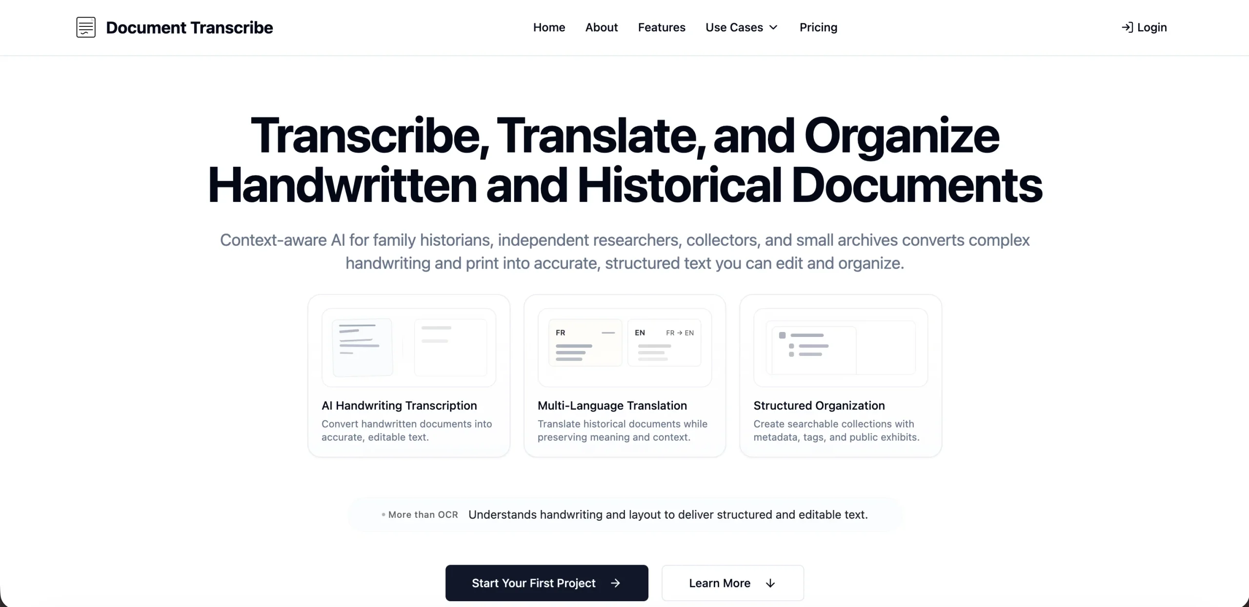 Document Transcribe