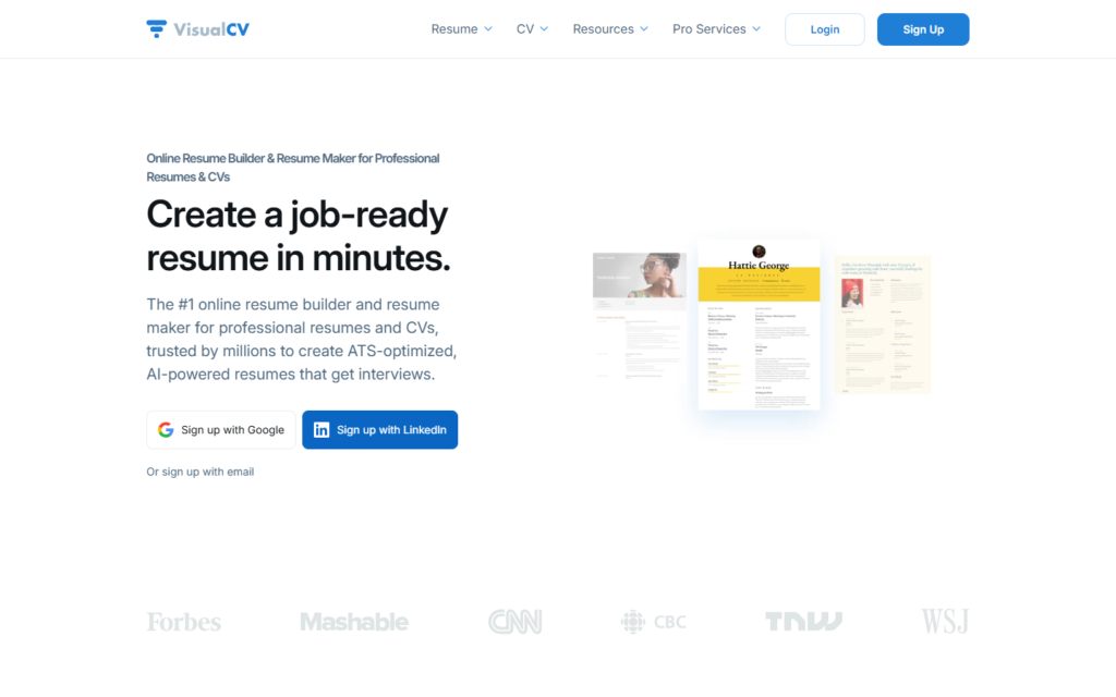 VisualCV AI screenshot